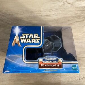 Star Wars Micro Machines Action Fleet - Tie Advanced x1 (2002, Hasbro) New